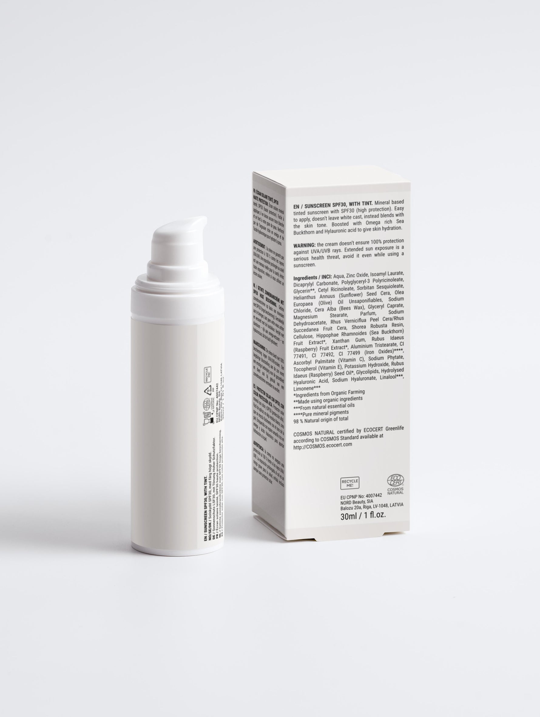 The Sunscreen SPF30, With tint Description